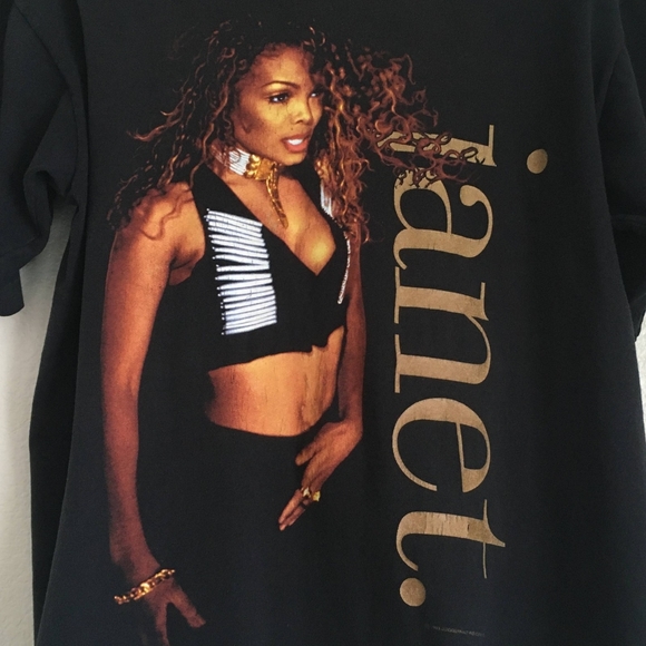 1993 Janet Jackson World Tour T-shirt, black, L - Picture 7 of 13